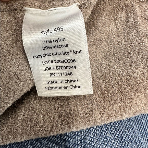 Barefoot Dreams Women’s Slouchy Tie Waist Cozychic Ultra Lite Pullover Size L - Picture 7 of 8